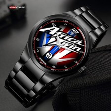 Orologio da polso Nero Lucido in Acciaio Moto per Fan di Honda Africa Twin Sport