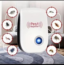 N2pz Repellente ad Ultrasuoni per Topi Mosche Zanzare Raggio D'azione 300 mq