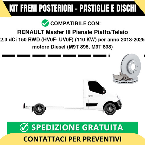 Kit freni posteriori per - kit,