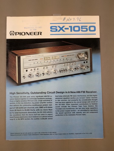 Pioneer 1050 brochure - pioneer,