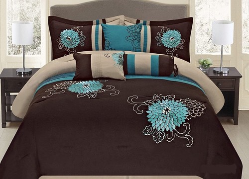 Set pezzi piumone teal - teal, taupe