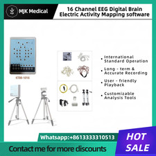 Dispositivo EEG 16 canali - sistema di monitoraggio e mappatura dell'attività elettrica del cervello digitale