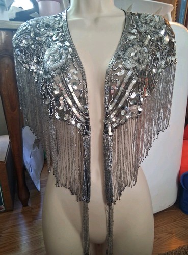 Vintage paillettes argento
