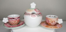 Thun - Set 2 tazzine caffè con zuccheriera in porcellana Bloomia