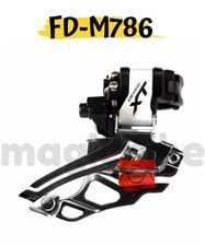 Deragliatore anteriore Shimano XT M786 2X10 argento (morsetto 31,8 mm) nuovo