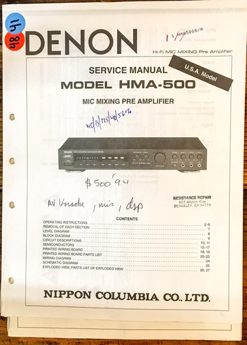 Denon hma 500 - denon, hma-500