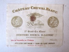 ETICHETTA CHATEAU CHEVAL BLANC 1970 VINTAGE 