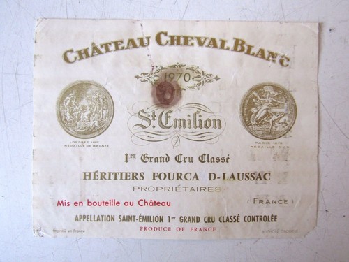 Etichetta chateau cheval blanc - etichetta,