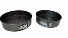 Set 2 teglie con cerniera apribile rotonda 24 25 cm antiaderete per dolci torte
