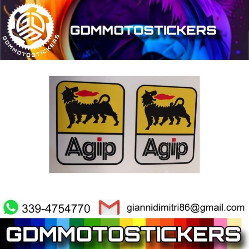 Coppia adesivi agip - coppia,