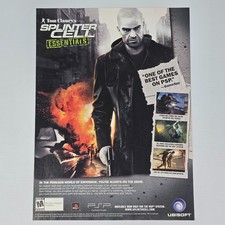 Splinter Cell Essentials Sony PSP stampa pericolosa pubblicità/poster promo arte