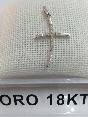 Croce oro bianco - croce, kt