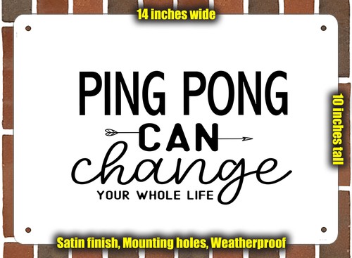 Insegna metallo ping pong - in,