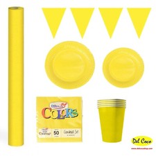 COORDINATO TAVOLA MONOCOLORE GIALLO CARTA