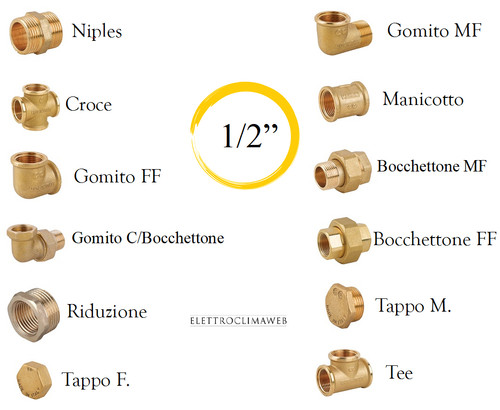 Raccordi ottone giallo 2 - raccordi,