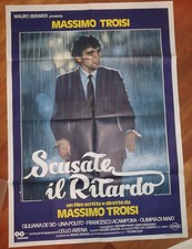 Manifesto Locandina SCUSATE IL RITARDO MASSIMO TROISI,ARENA G.DE SIO 