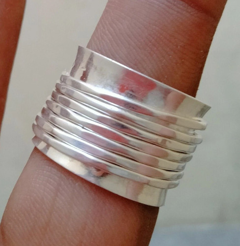 Anello fascia argento - in,