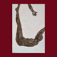 Antonio Gatto Uomo in Sospensione Grande Dipinto Olio Arte Contemporanea