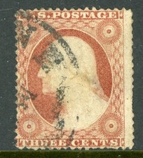USA 1857 Washington 3¢ Rosso