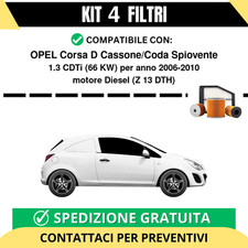 Kit 4 Filtri Tagliando per