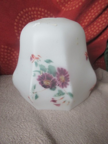 Vintage 1950 glass lampshade - vintage,