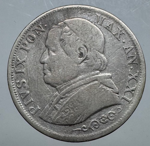 Stato pontificio lira 1866 - -,