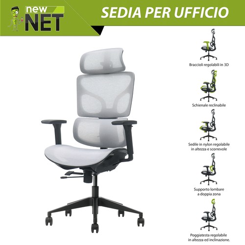 Poltrona ufficio silver con - ufficio,