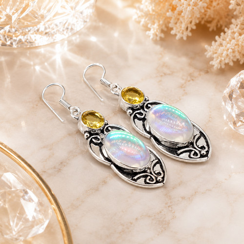 Opal citrine gemstone 925 - citrine,