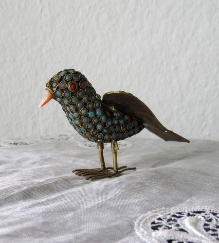 Antico uccellino ottone - ottone,