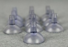 10x Ventose TRASPARENTI con gambo VENTOSINE In Silicone per vetro DIAMETRO 20 mm