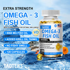 Omega 3 Olio di Pesce 8060mg Capsule Doppia Forza EPA e DHA