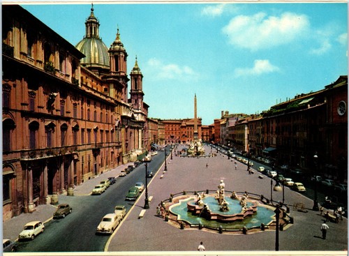 Cartolina epoca roma piazza - cartolina,