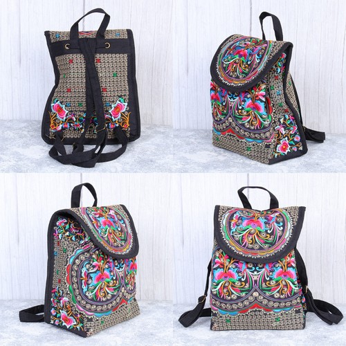 Zaino etnico ricamato borsa - ,