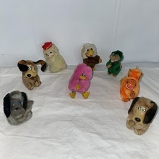 Vintage Pincher Matita Abbracciatore Clip On Peluche Cani Aquila Agnello Uccellino Gator Lotto di 8