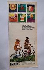 Clipping Ritaglio Pubblicità 1967 Bici AQUILETTA  - Adv BICI BIANCHI - RARITA'