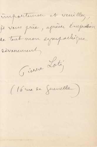 Loti lettre - loti,