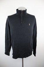 POLO RALPH LAUREN FELPA UOMO TG M MAN SWEATSHIRT VINTAGE MAN CERNIERA COTONE