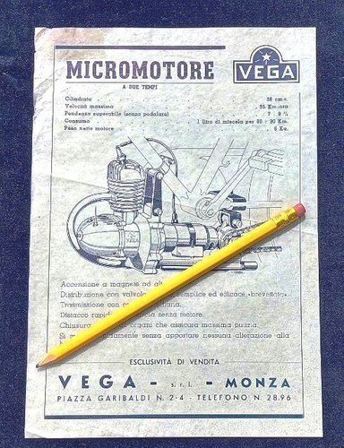 Raro volantino micro motore - raro,