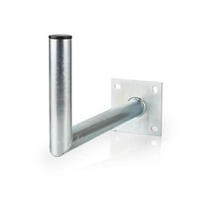 Nedis Piatto Satellitare Acciaio Zincato Forma L 45cm Supporto Palo Parete 50mm