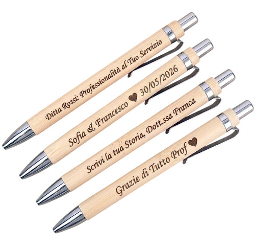 Penna personalizzata legno - penna,