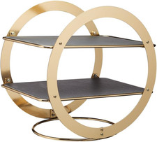 Artesà Espositore per Alimenti Con Telaio a Ruota, Finitura Ottone, 31,5 X 22,5 