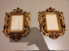 Coppia cornici porta foto intagliate inizi '900.