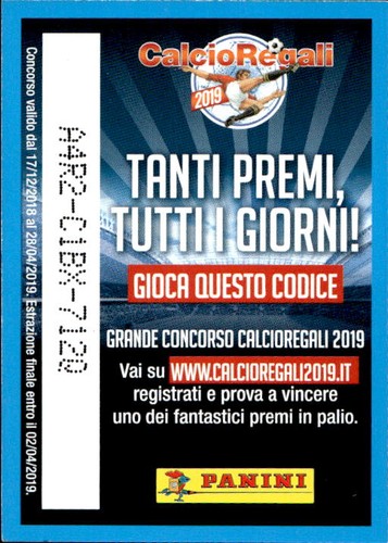 Figurina coupon calcio regali - figurina,