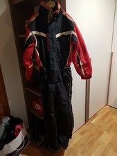Tuta da sci intera per uomo astrolabio  nera rossa grigia vintage tg 50