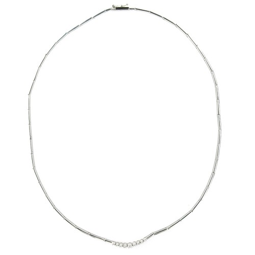 Collana collier oro bianco - collier, in