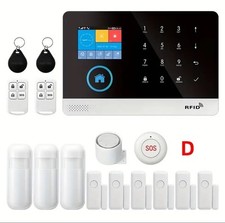 ANTIFURTO ALLARME TOUCH CASA KIT GSM WIRELESS SENZA FILI ALEXA 16 ACCESSORI