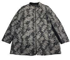 Giaccone donna Elena in lana cotta fantasia con cerniera collo pistagna