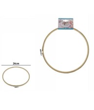 Telaio Per Ricamo In Legno Tondo Con Fibbia Metallo Accessori Cucito 26cm 53550a