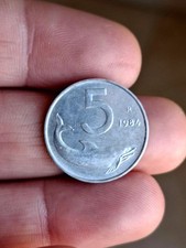 Moneta Da 5 Lire "Delfino " 1984 Repubblica Italiana