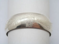 Bracciale rigido in Argento 925 - Braccialetto a schiava - lucido- inciso a mano